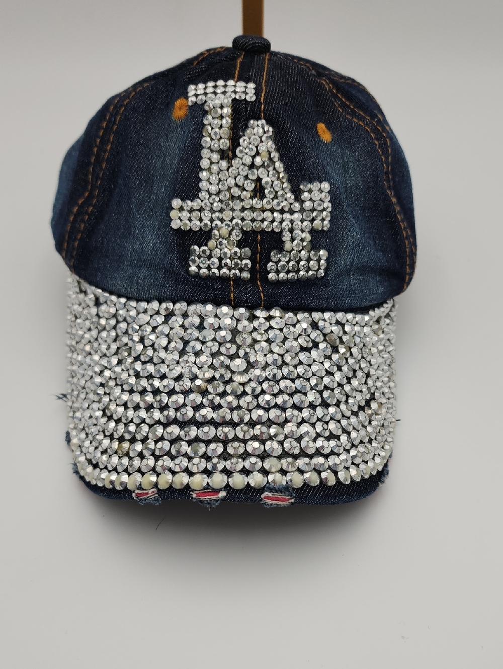 Rhinestone LA Denim Kids Cap - Blue